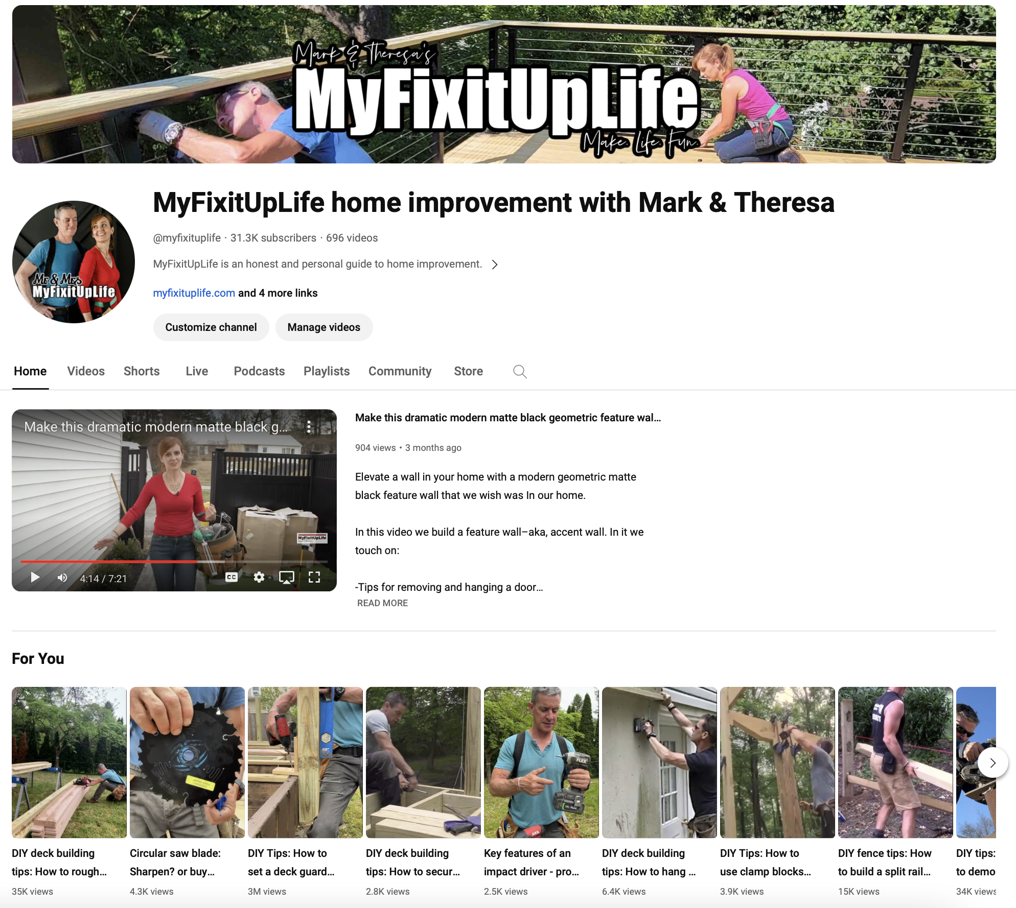 MyFixitUpLife YouTube