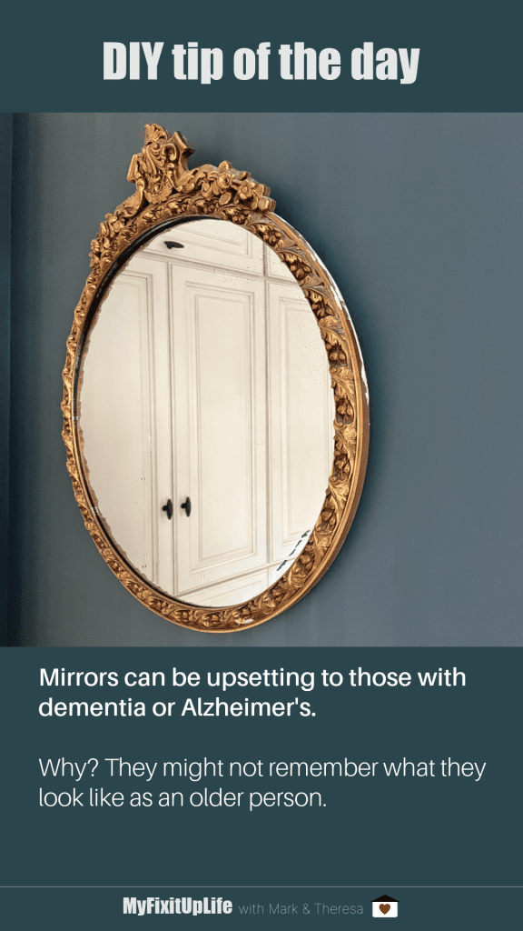 DIY Home Tip Alzheimer's Mirror MyFixitUpLife