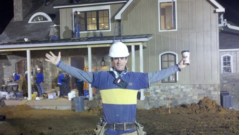 Mark at an Extreme Makeover project in Delaware.