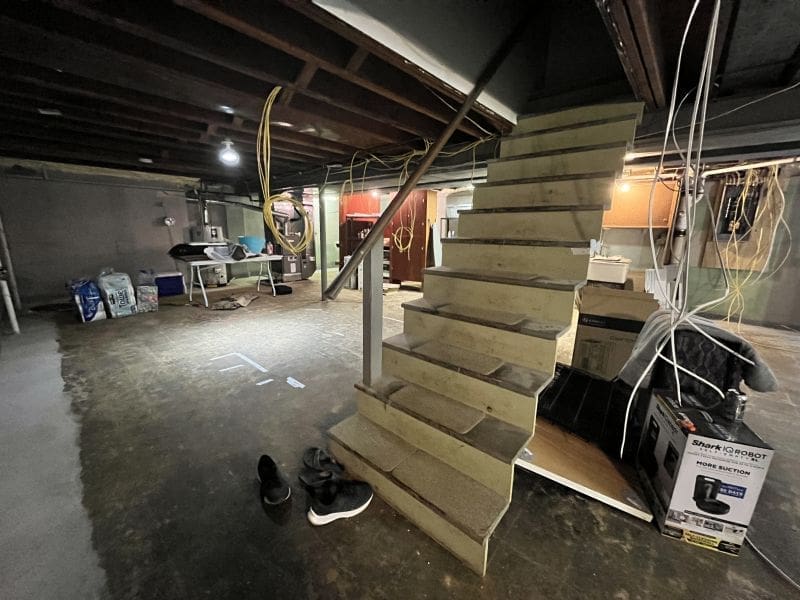 Before basement Reno project - MyFixitUpLife