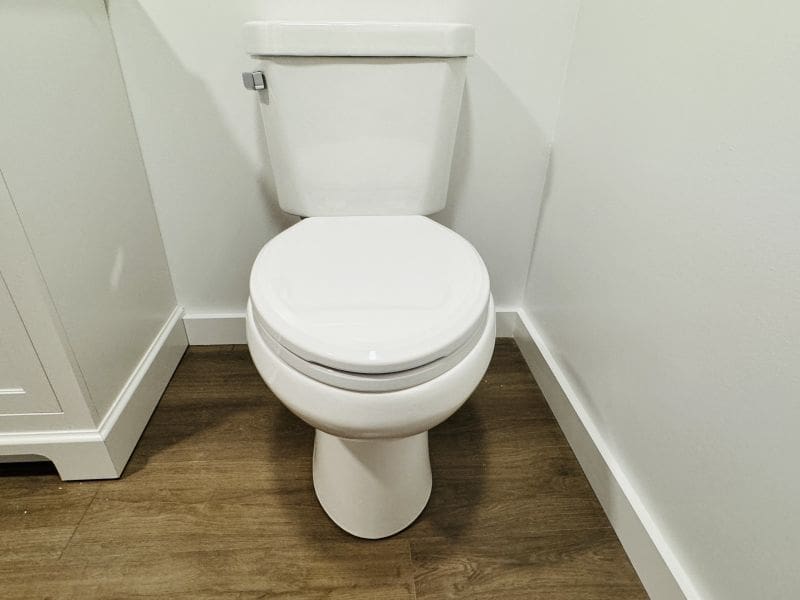 basement bathroom - toilet - pump poop