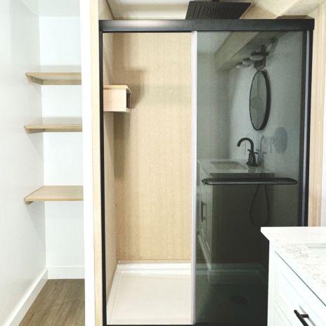 Modern Mill Acre Shower Surround After door Modern Mill Acre Shower Surround After - bathroom remodeling guide