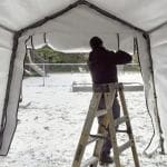 Jobsite office carport — winter weather - myfixituplife