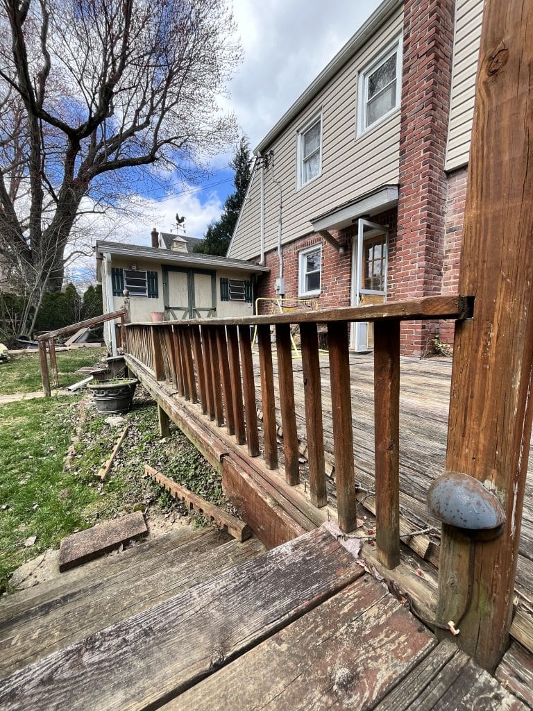 Wood Deck Posts to Rot - This was the worst deck we have ever seen. Check out the after.
