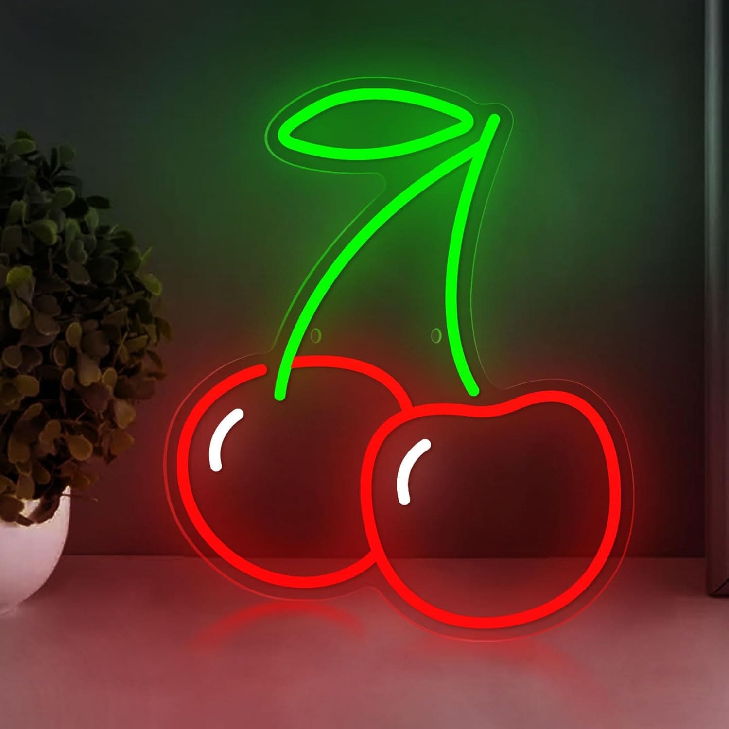 Neon cherry art