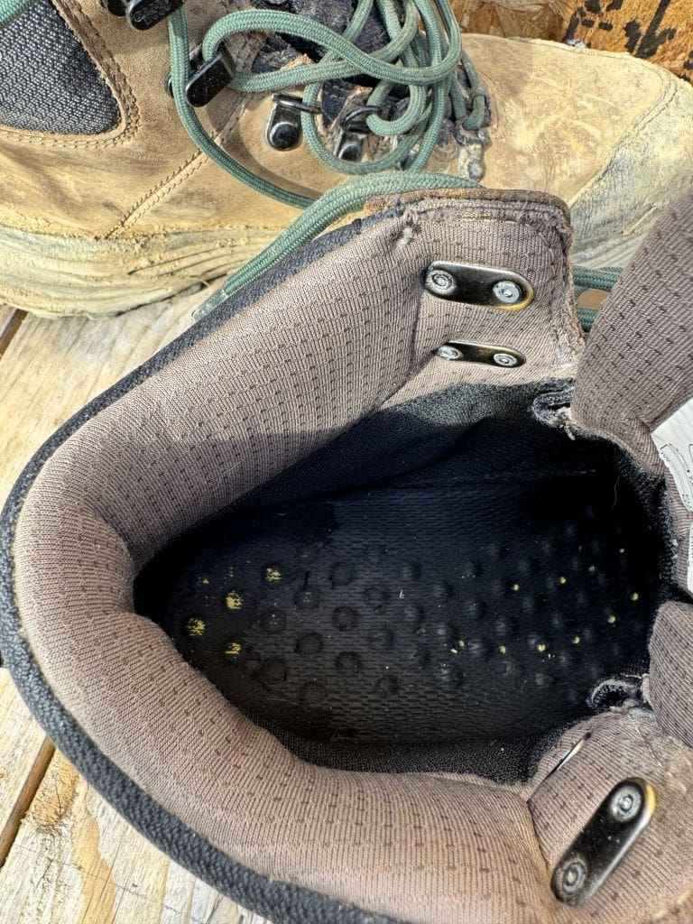 The dimpled inlay inside the Georgia Boot - MyFixitUpLife