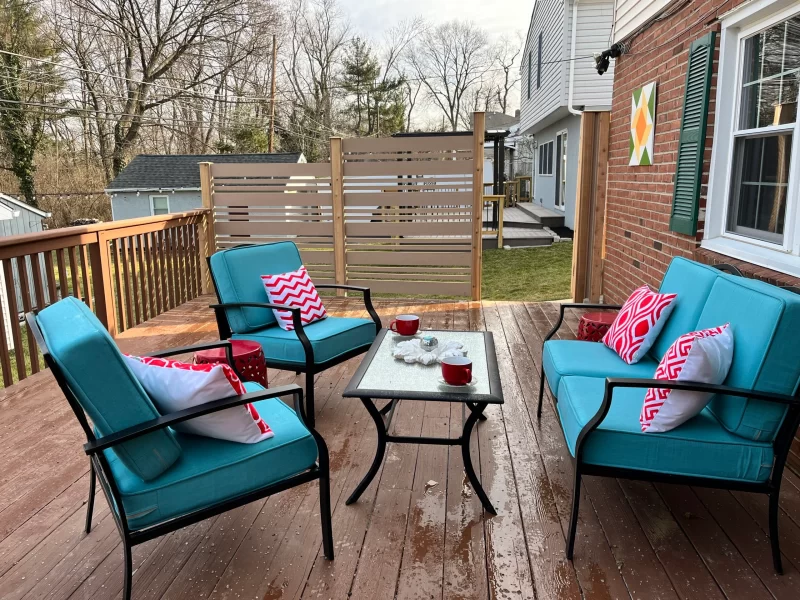 Deck after - dream backyard makeover - MyFixitUpLife