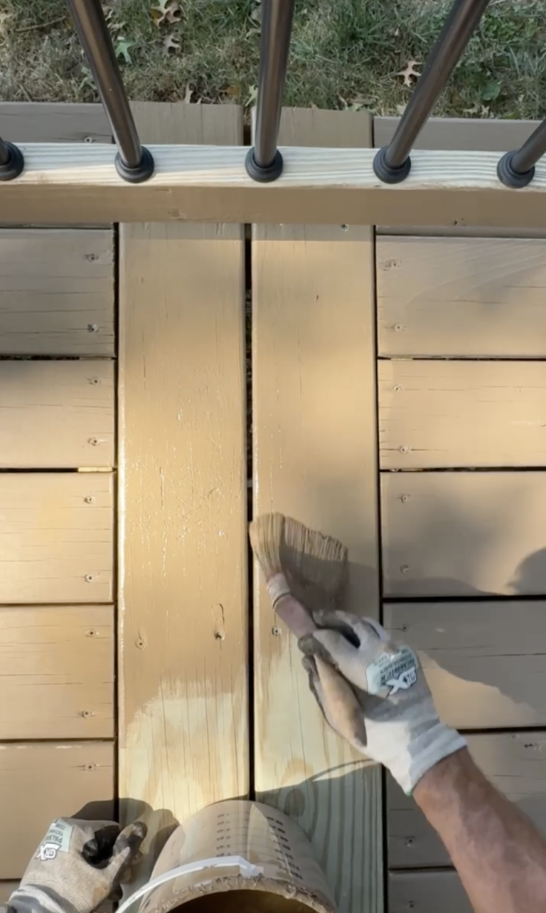 How to Stain a Pressure Treated Wood Deck ‣ MyFixitUpLife
